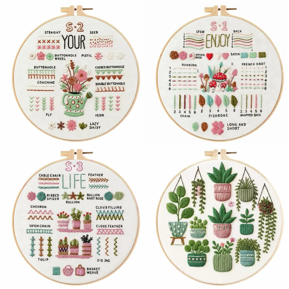 Enjoy Your Life Beginner Embroidery Kit