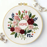 Home Sweet Home Floral Wreath Embroidery Kit