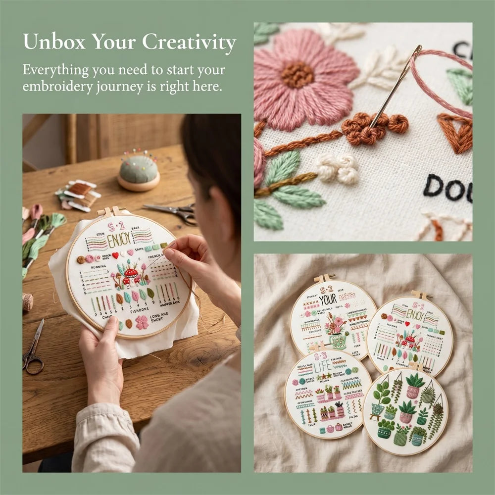Enjoy Your Life Beginner Embroidery Kit