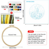 Lavender Field Embroidery DIY Kit – Beginner Floral Stitching Kit with Hoop & Pattern