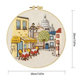 Montmartre Café Embroidery Kit – Paris Street DIY Hand Embroidery Hoop Art Set