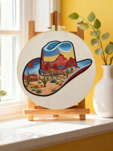 Desert Cowboy Hat Embroidery Kit