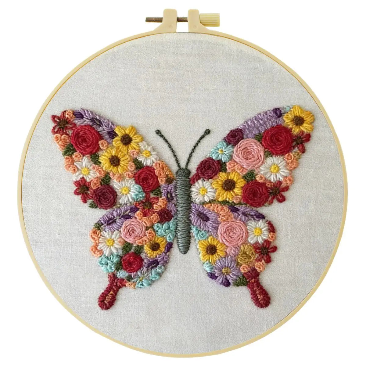 Floral Butterfly Embroidery Kit