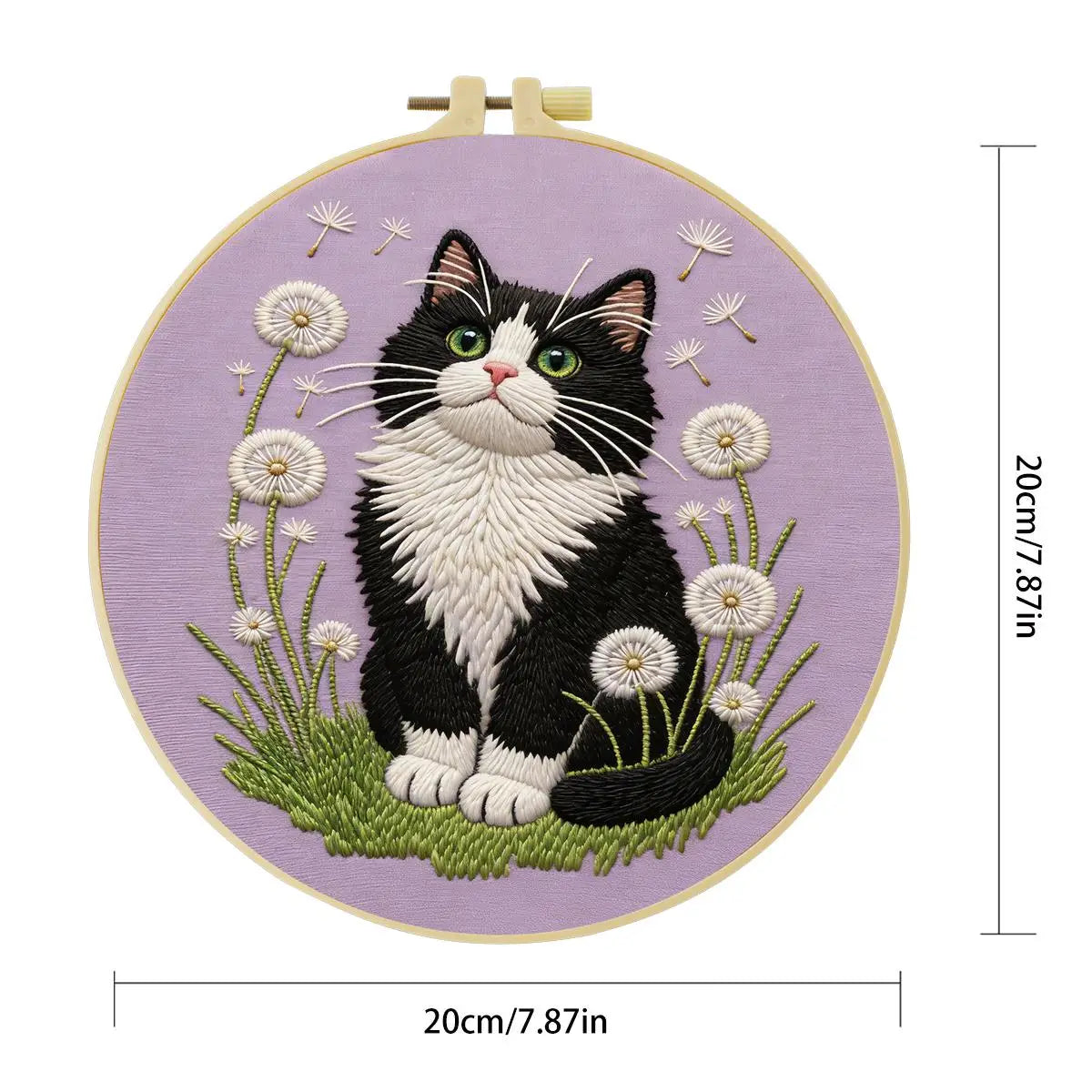 Dandelion Cat Embroidery Kit
