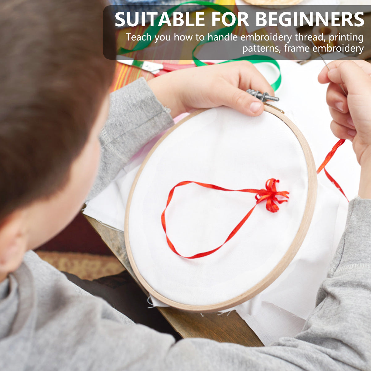 30-Stitch Beginner Embroidery Sampler Kit ⭐
