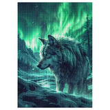 Northern Lights Wolf Cross Stitch Kit 🐺🌌❄️