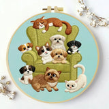 Cozy Pets Embroidery Kit