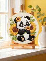Sunflower Panda Embroidery Kit 🌻🐼