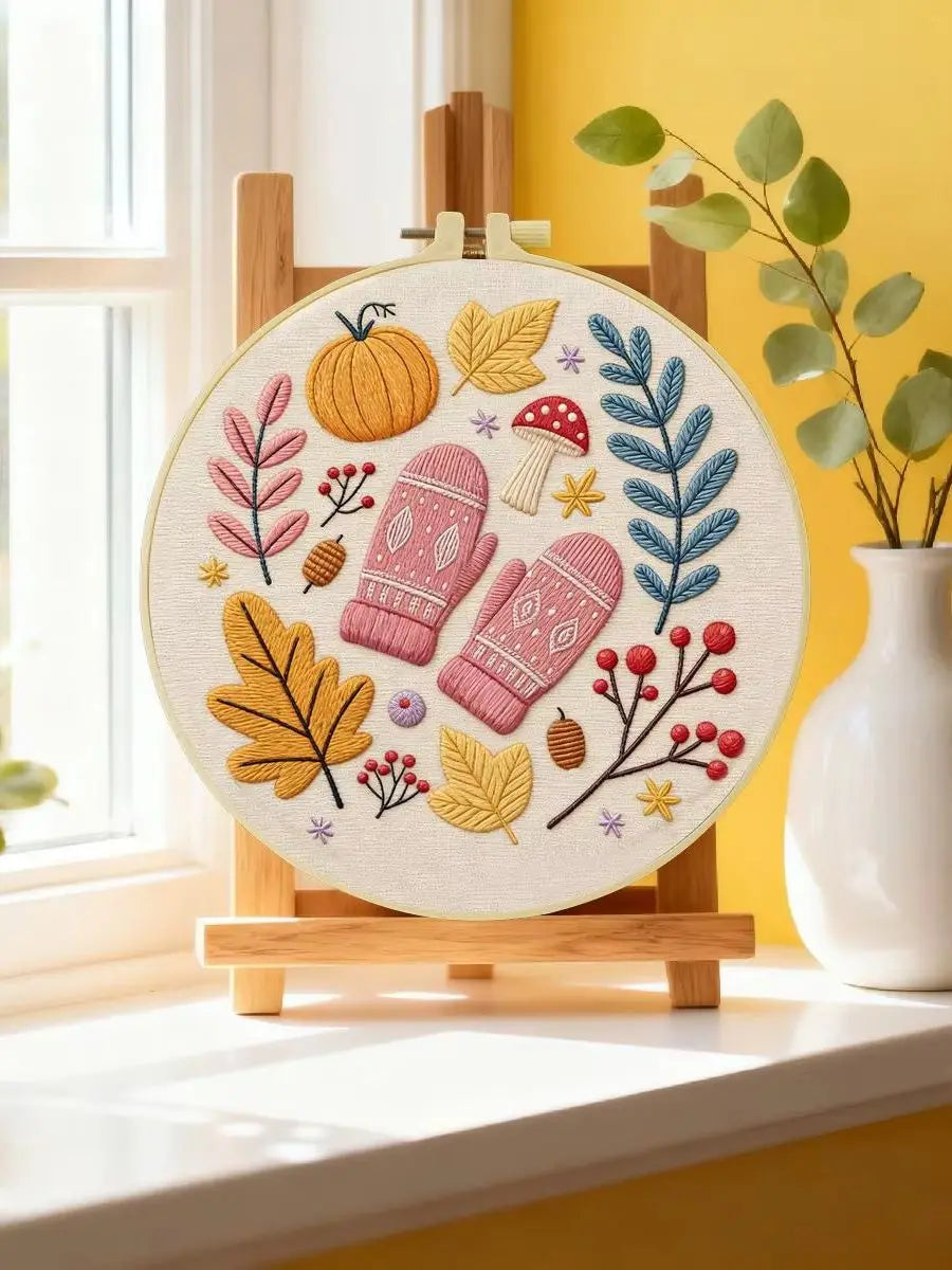Cozy Autumn Embroidery Kit