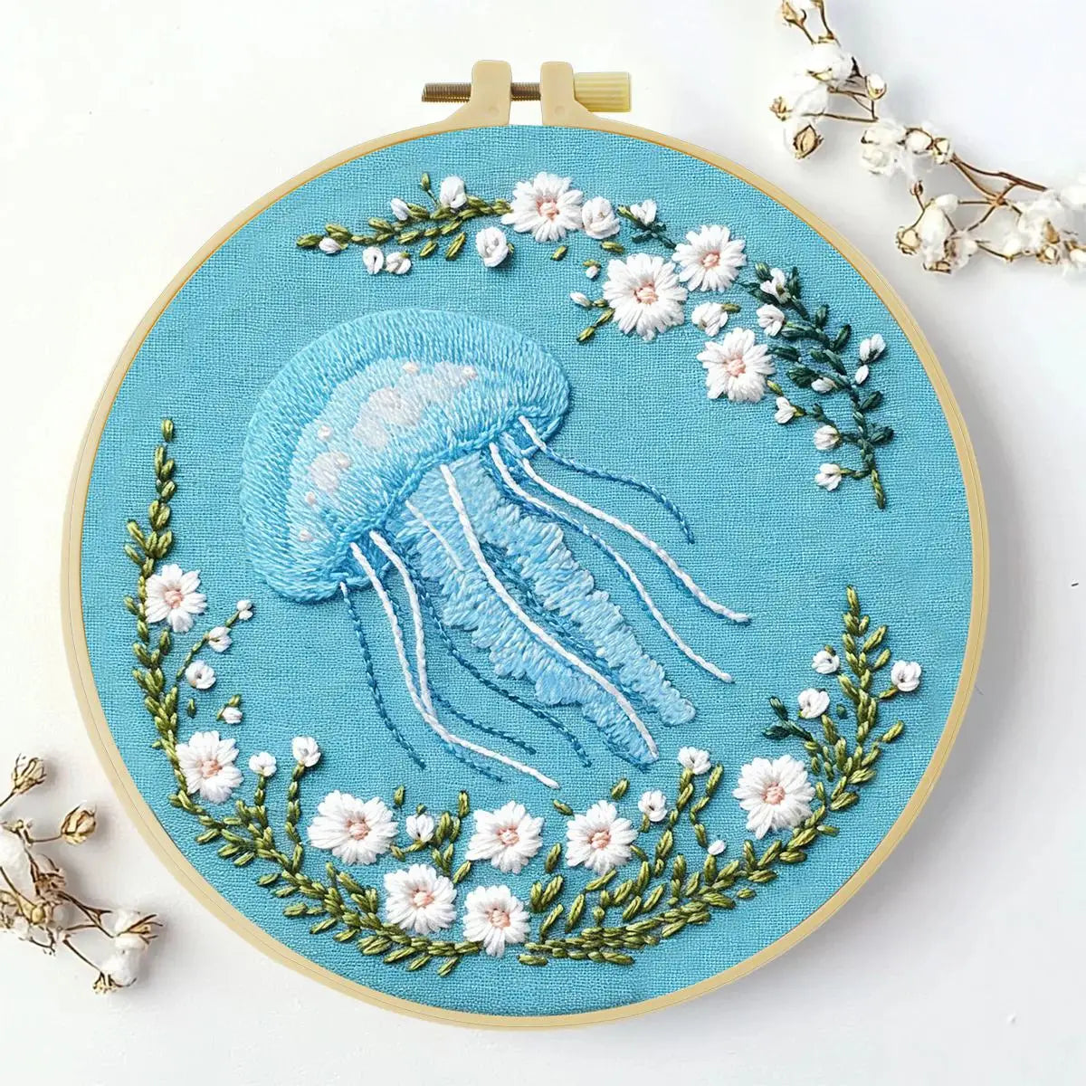 Floral Jellyfish Embroidery Kit
