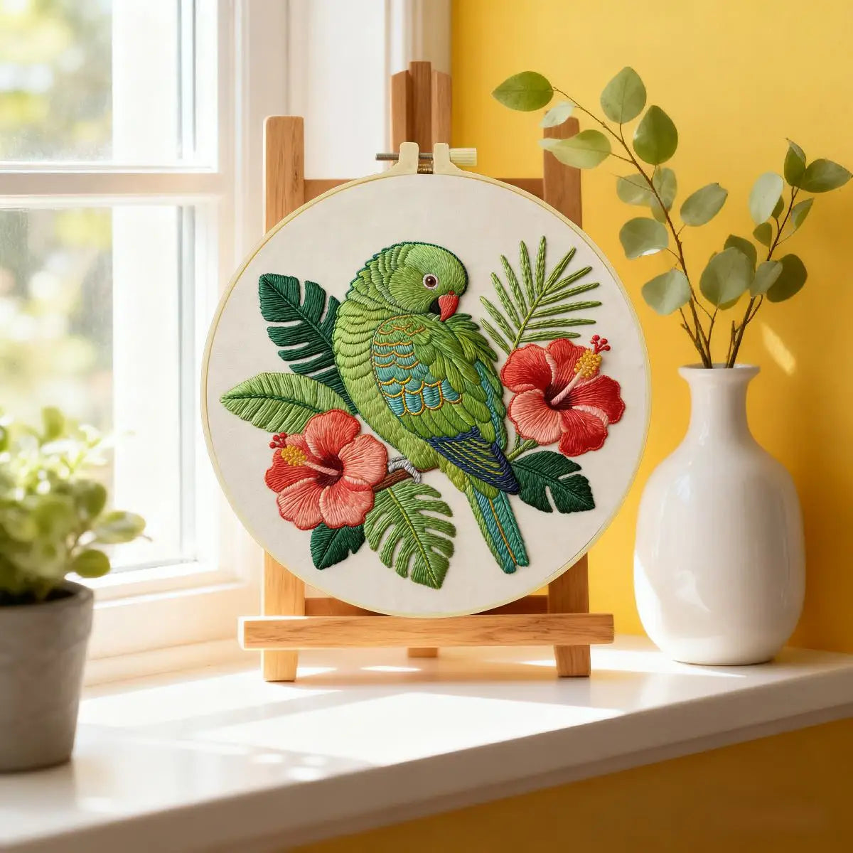 Tropical Parrot Embroidery Kit