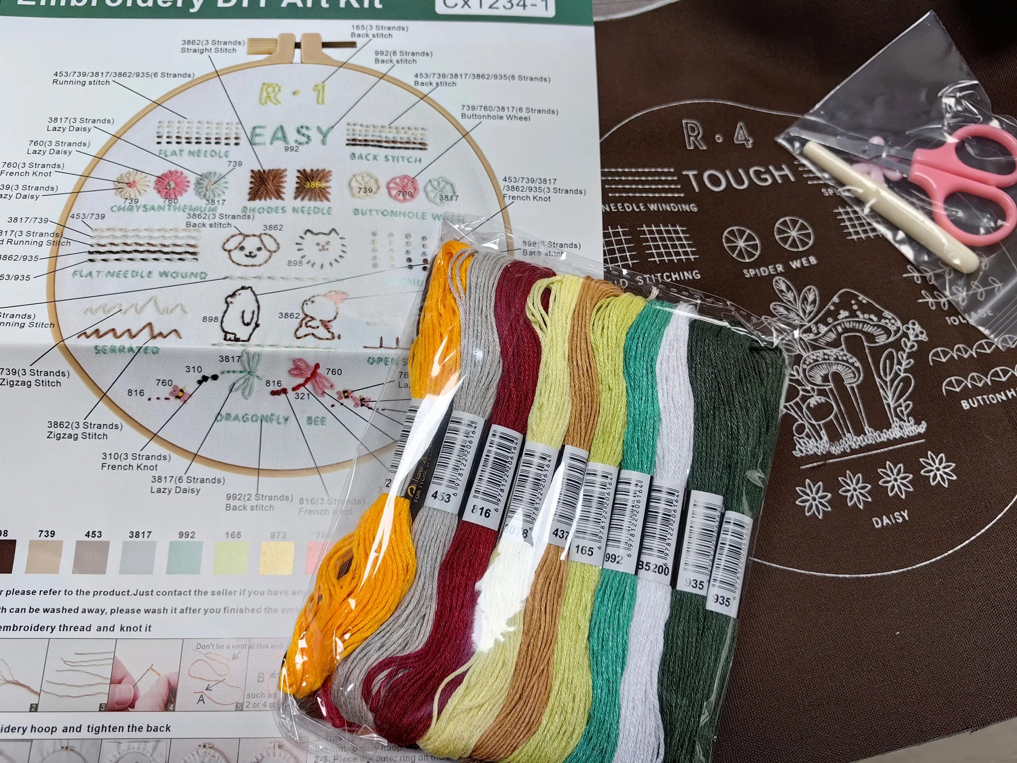4-Stage Beginner Embroidery Learning Kit