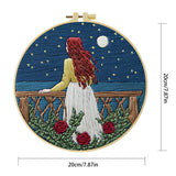 Grim Reaper Embroidery DIY Kit – Gothic Skull Beginner Stitching Kit with Hoop, Pattern & Threads