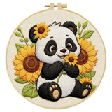 Sunflower Panda Embroidery Kit 🌻🐼