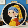 20X20CM/7.87inch Girl punch needle embroidery set kit Stitch Embroidery Knitted embroidery DIY handmade gift Craft Painting