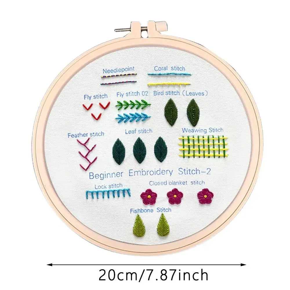 Beginner Embroidery Stitch Practice Kit