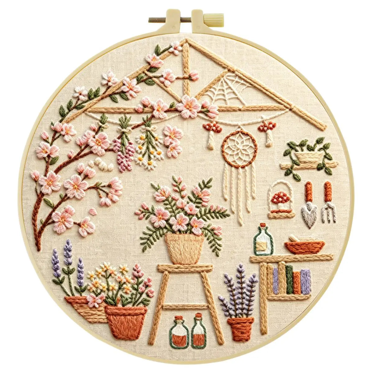 Cozy Botanical Garden Embroidery Kit