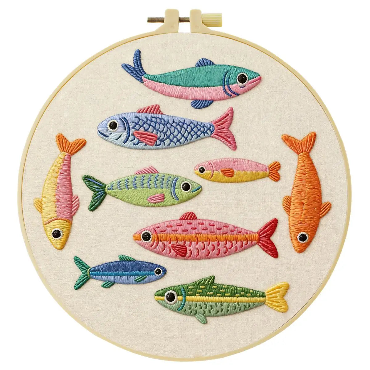 Colorful Fish Embroidery Kit