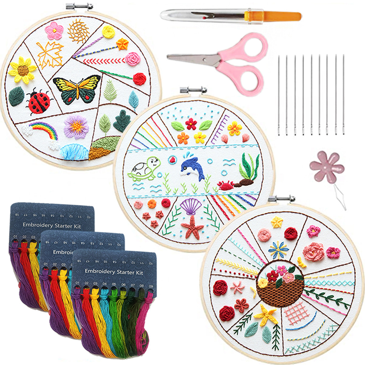 3-Piece Beginner Embroidery Technique Kit