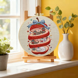 Strawberry Kitten Haven Embroidery Kit