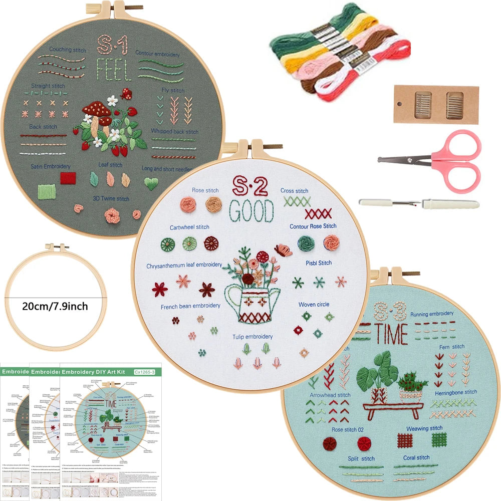 3-Piece Beginner Embroidery Starter Kit