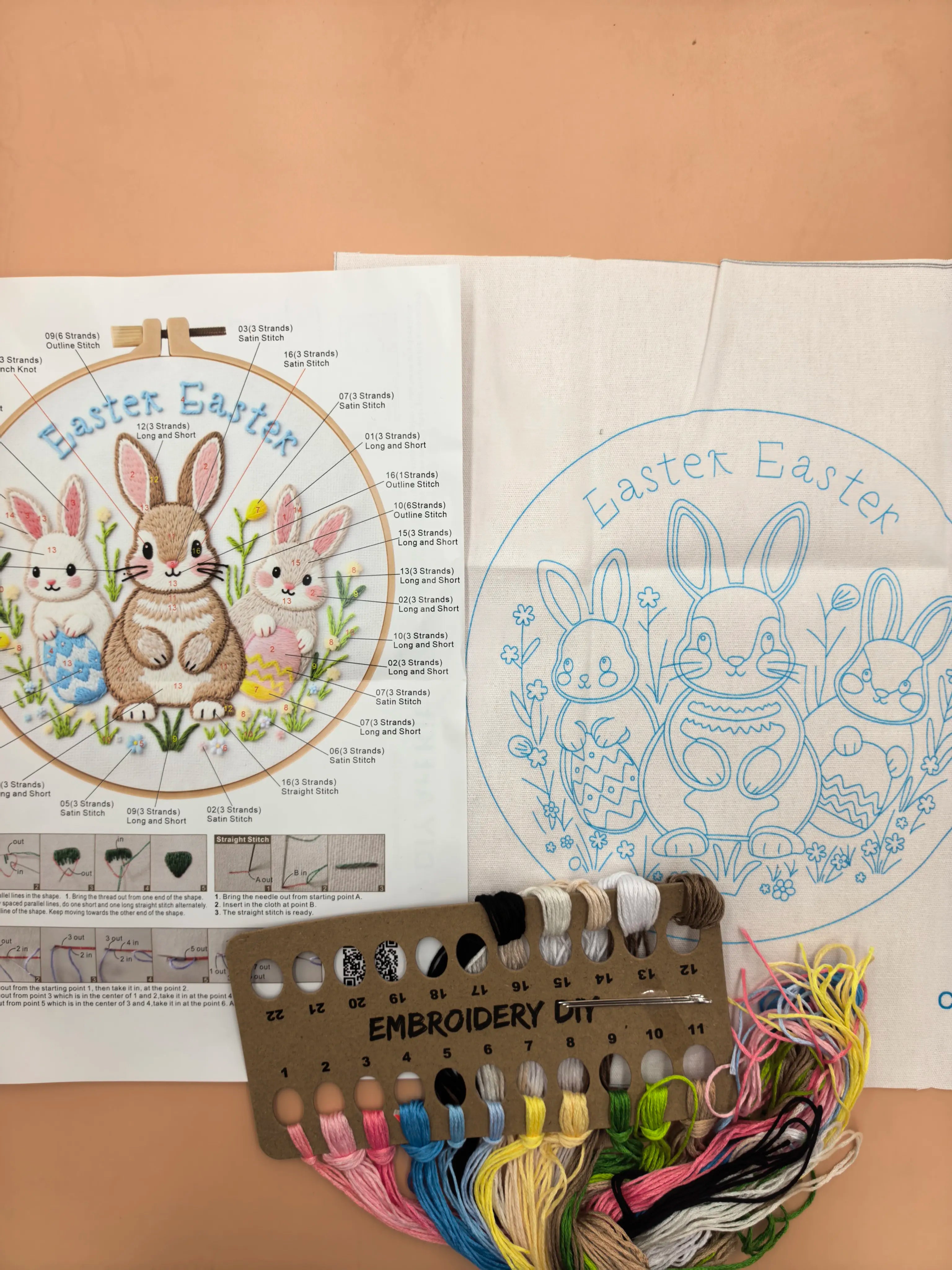 Easter Bunny Embroidery Kit