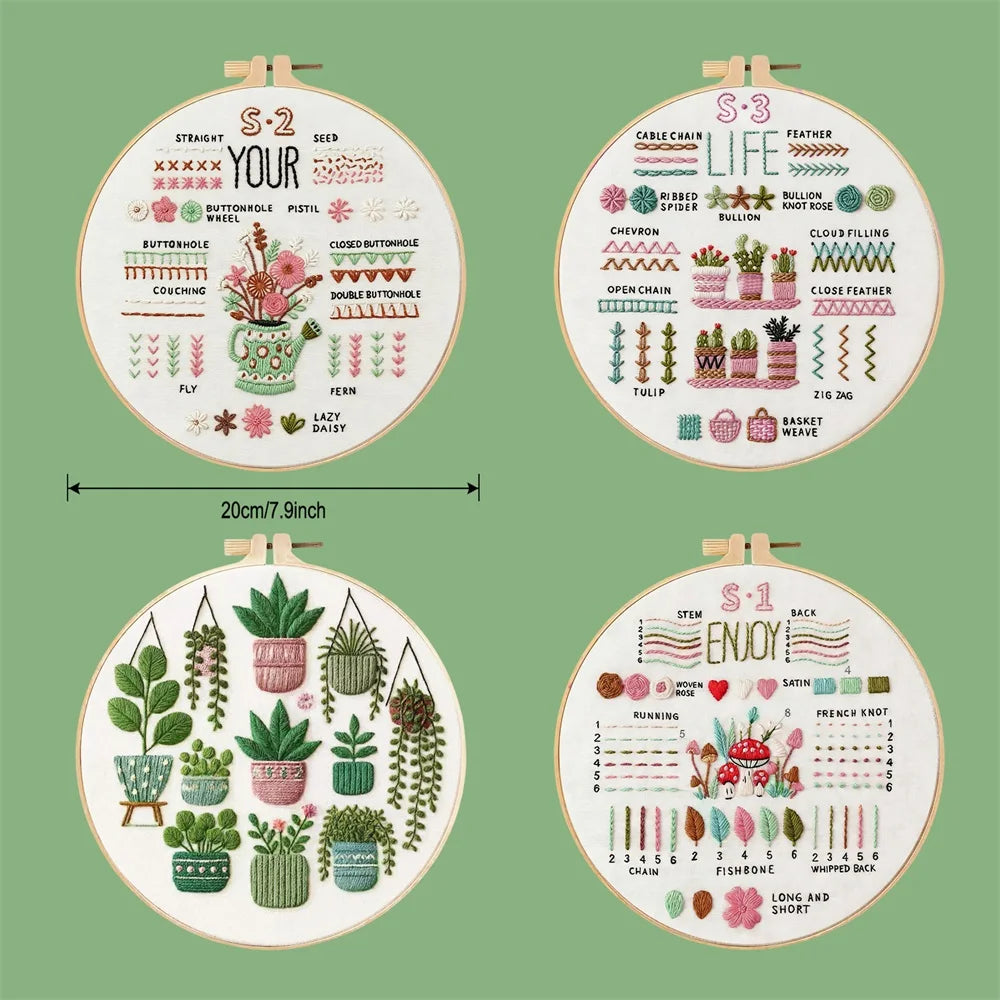 Enjoy Your Life Beginner Embroidery Kit