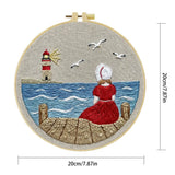 Seaside Lighthouse Daydream Embroidery Kit 🌊⚓❤️