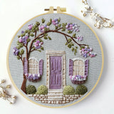 Lavender Cottage Embroidery Kit