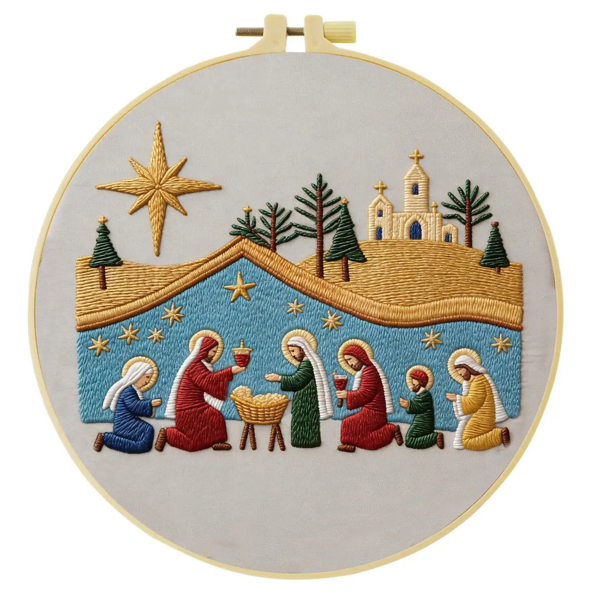 Christmas Nativity Scene Embroidery Kit