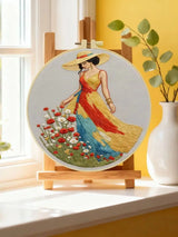 Summer Meadow Lady Embroidery Kit