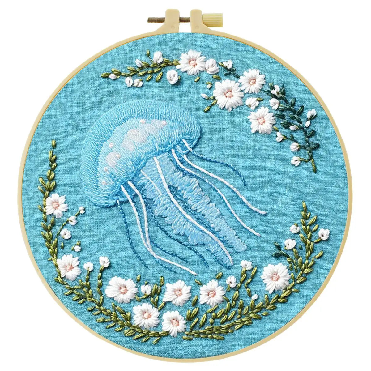 Floral Jellyfish Embroidery Kit