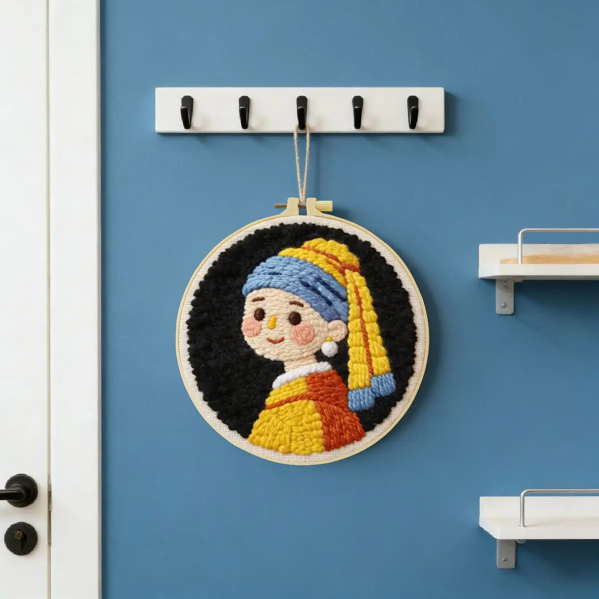 20X20CM/7.87inch Girl punch needle embroidery set kit Stitch Embroidery Knitted embroidery DIY handmade gift Craft Painting