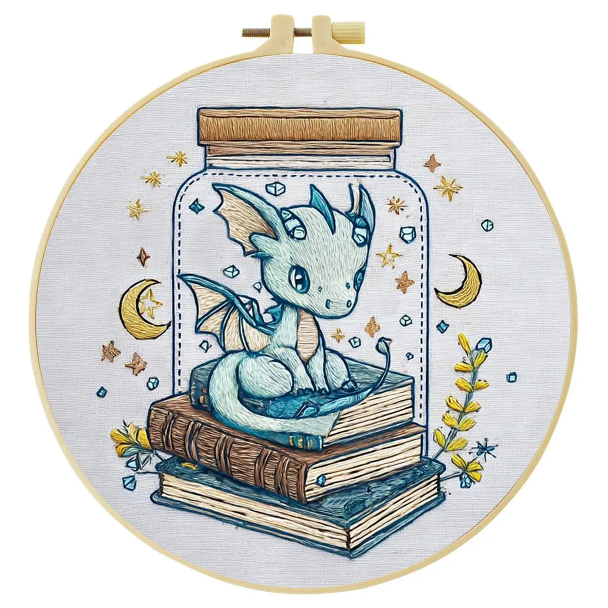 Baby Dragon Library Embroidery Kit