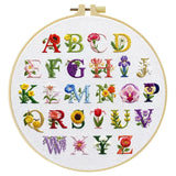 Floral Alphabet Embroidery Sampler Kit