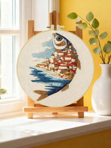 Coastal Village Fish Embroidery Kit