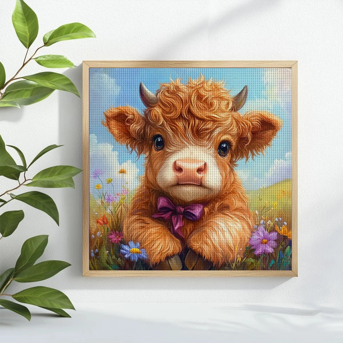 Cute Highland Cow Cross Stitch Kit ๐ฎ๐ธ๐โจ