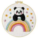 Rainbow Panda Embroidery Kit