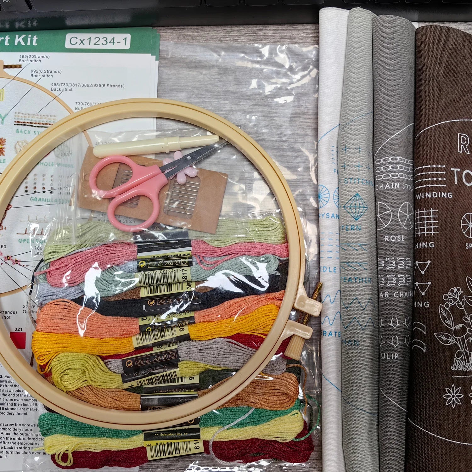 4-Stage Beginner Embroidery Learning Kit