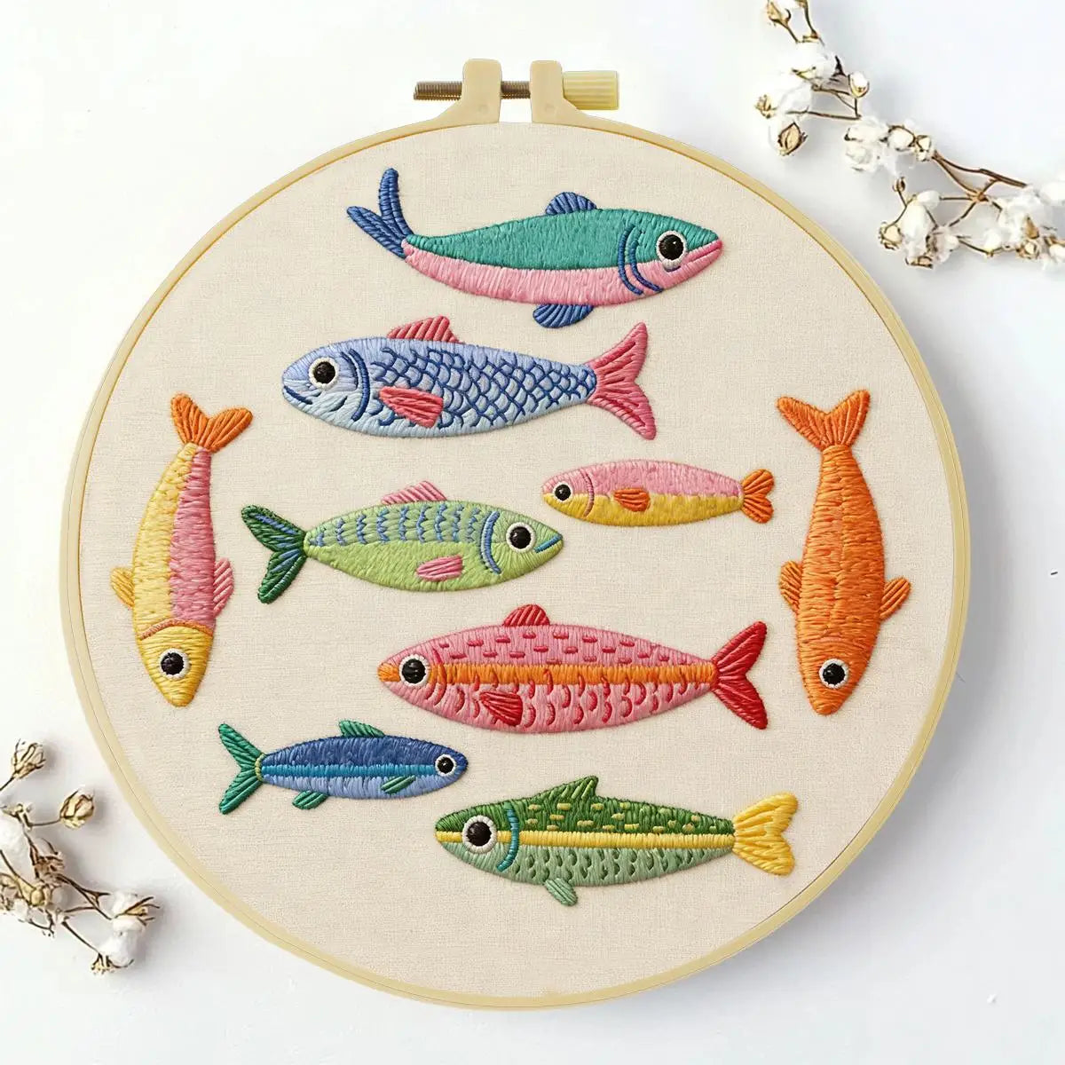Colorful Fish Embroidery Kit