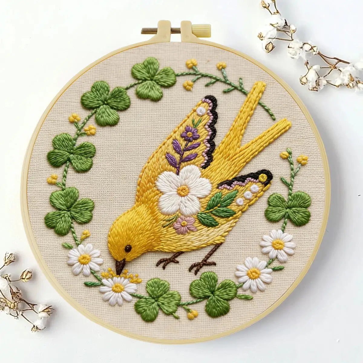 Golden Bird Embroidery Kit