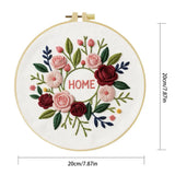 Home Sweet Home Floral Wreath Embroidery Kit