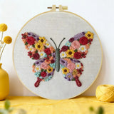 Floral Butterfly Embroidery Kit