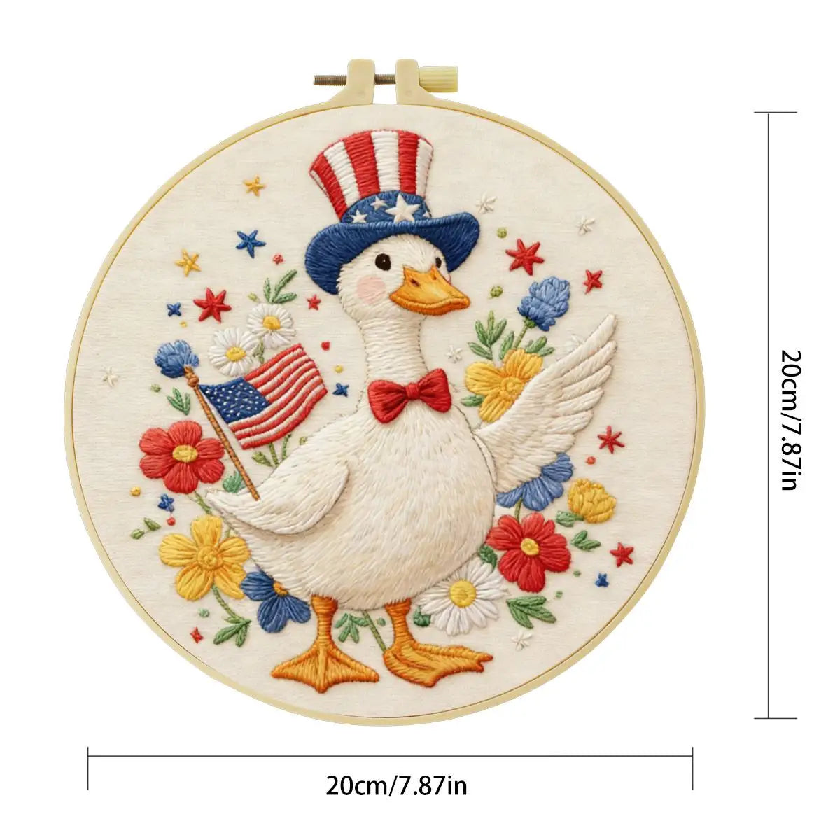 Patriotic Parade Goose Embroidery Kit