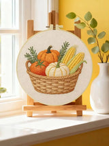 Autumn Harvest Basket Embroidery Kit