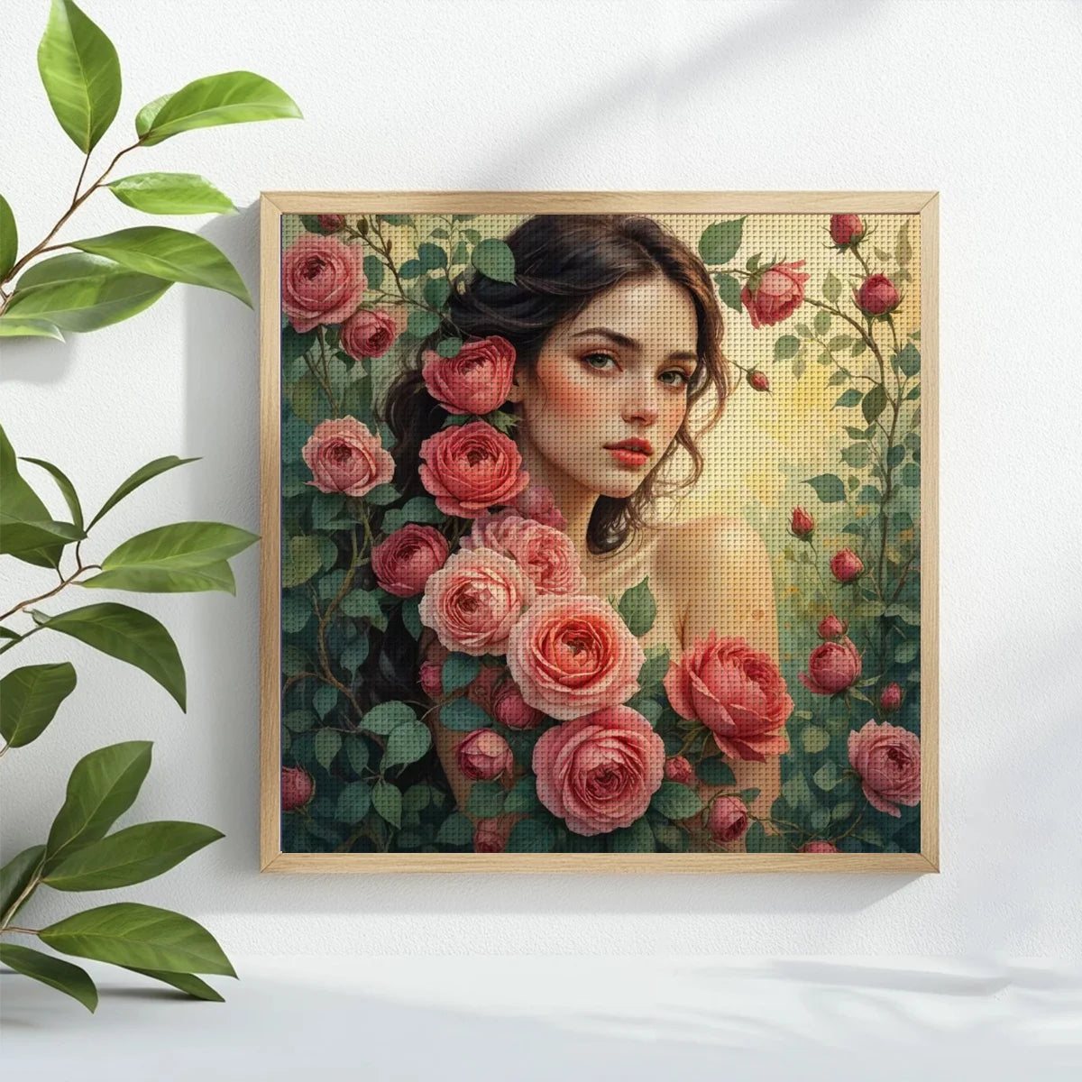 Rose Garden Beauty Cross Stitch Kit 🌹👩🏻🦰✨