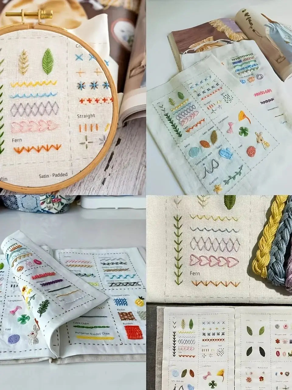 Embroidery Stitch Practice Book