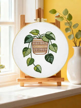 Hanging Pothos Plant Embroidery Kit
