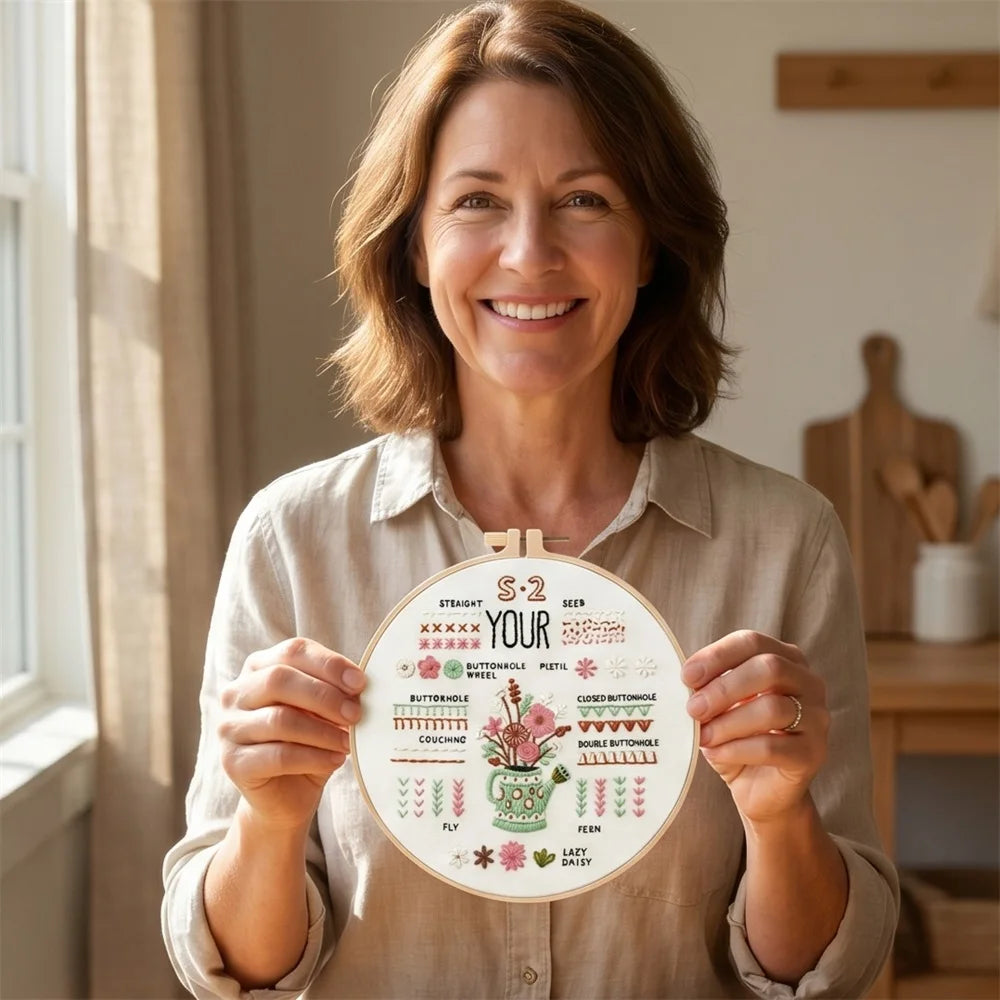 Enjoy Your Life Beginner Embroidery Kit