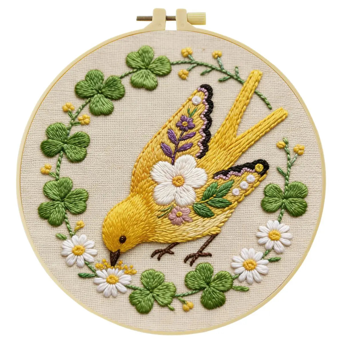 Golden Bird Embroidery Kit